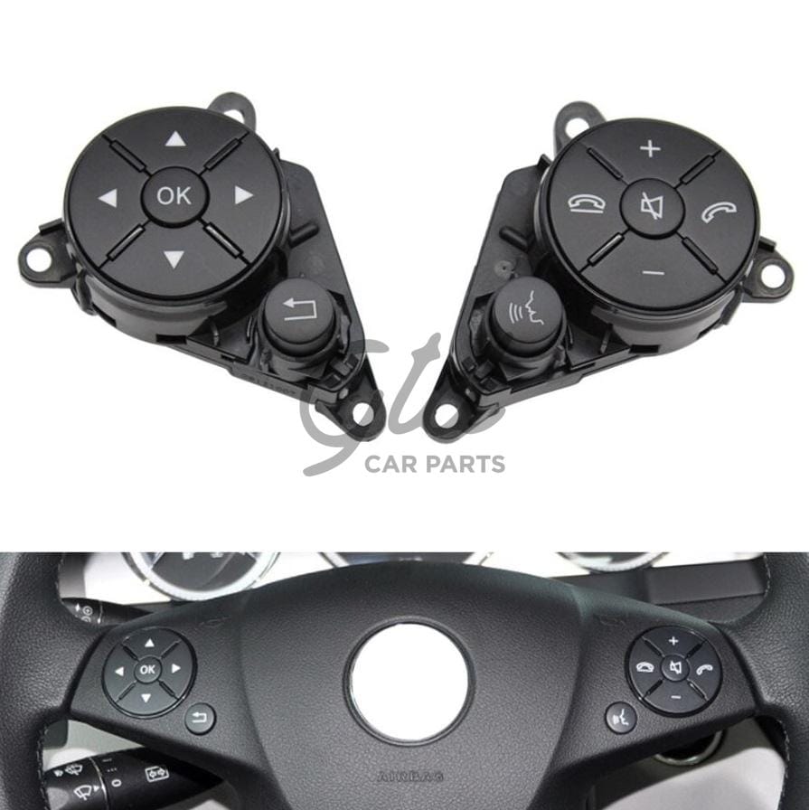Comandos Volante Preto Mercedes-Benz Classe C E GLK W212 W207 W204 2008-2014 - Image 2