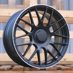 Jante MER R17x7.5 ET40 5x112 - Black Half Matt+Polished Lip