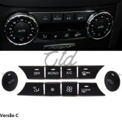 Conjunto de 10 Botões Módulo Ar Condicionado Mercedes-Benz Classe C W204 GLK 2007-2012 Versão C