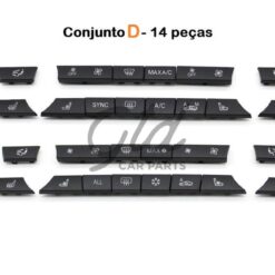 Alternative view of Pack 14 botões Módulo Ar Condicionado BMW Série 5/6/7 X5 X6 F10 F16 2009-2020-D1