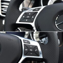 Alternative view of Botões Volante Cinza Escuro Mercedes-Benz Classe C E GLK CLA GLA B CLS SLK SLC W204 W207 W212 W117 W246 W172
