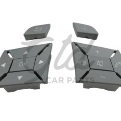 Botões Volante Cinza Mercedes-Benz Classe C E GLK CLA GLA B CLS SLK SLC W204 W207 W212 W117 W246 W172