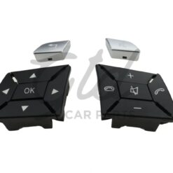 Botões Volante Preto Mercedes-Benz Classe C E GLK CLA GLA B CLS SLK SLC W204 W207 W212 W117 W246 W172