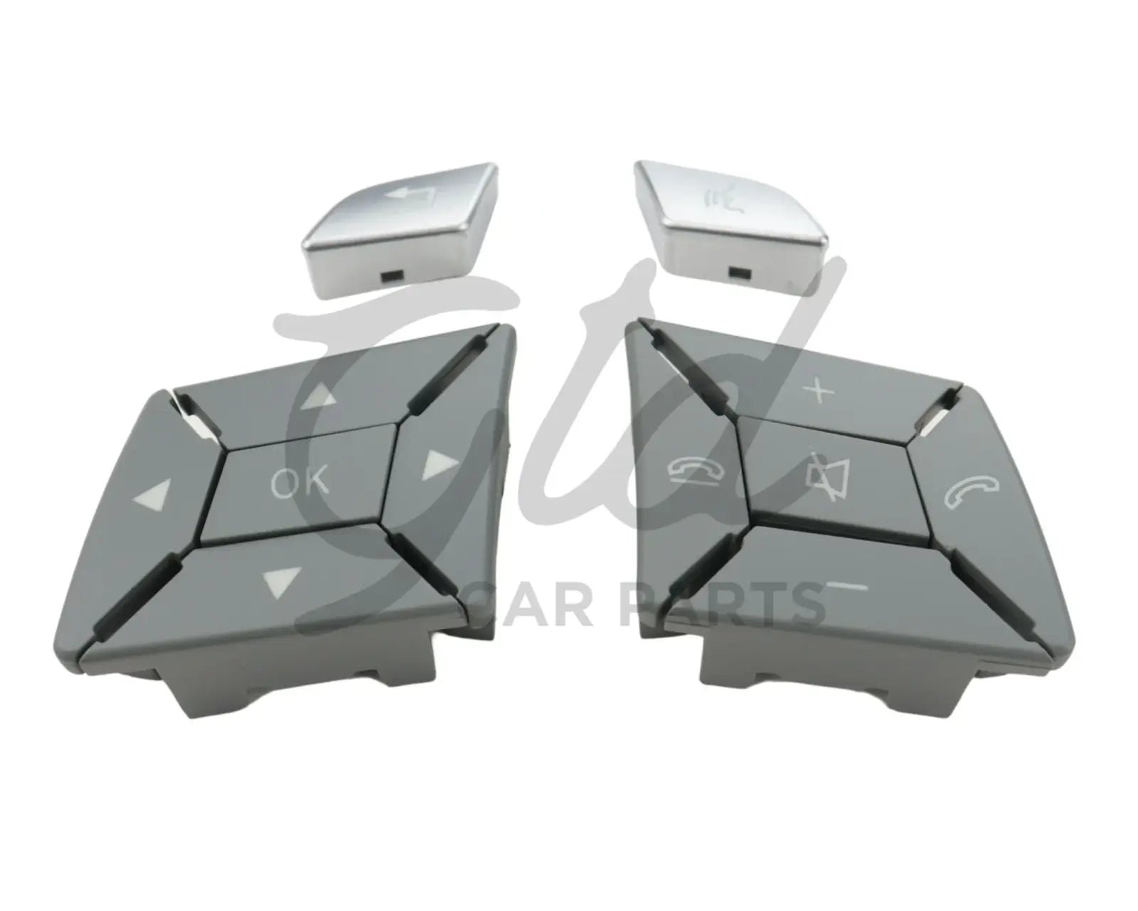 Botões Volante Cinza Mercedes-Benz Classe C E GLK CLA GLA B CLS SLK SLC W204 W207 W212 W117 W246 W172