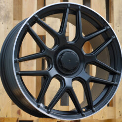 Jante Mercedes 18x8 ET43 5x112 - Black Half Matt+Polished Lip