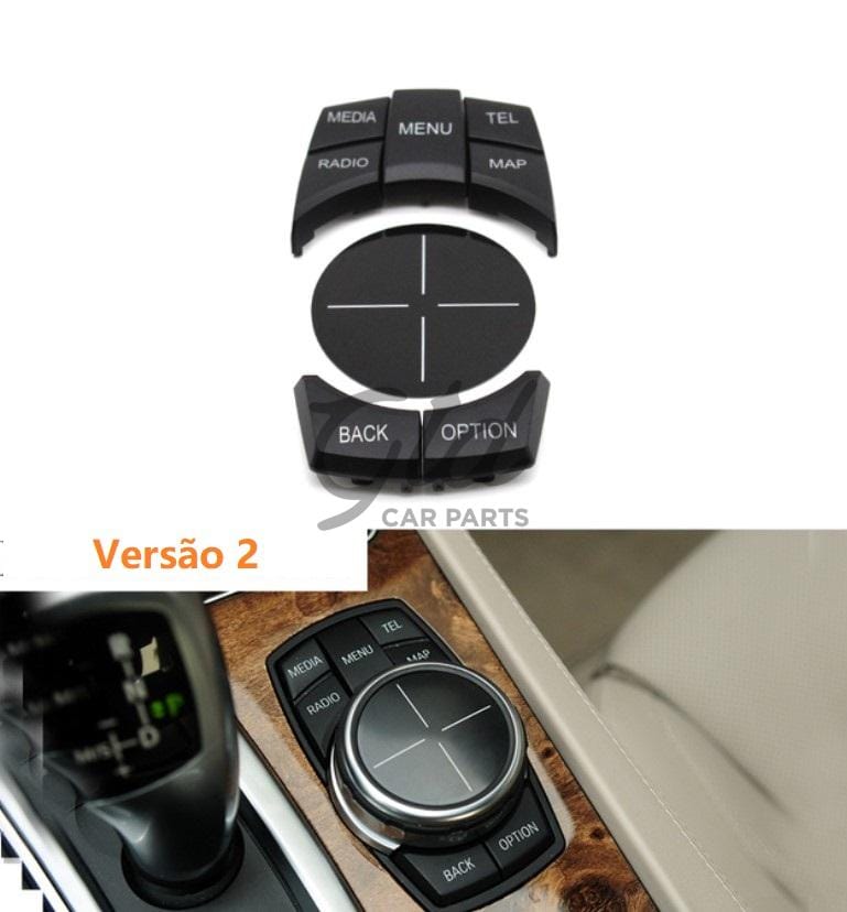 Conjunto de 6 Botões IDRIVE NBT BMW 1/2/3/4/5/6/7 X3 X4 X5 X6 F25 F15 F16 F30 F10 F01 Versão 2