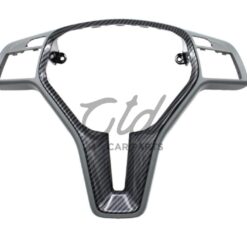 Moldura 25mm Volante Cinza Claro / Carbono Mercedes-Benz AMG Classe A B C E CLA GLA CLS W176 W246 W204 W212 2011-2019