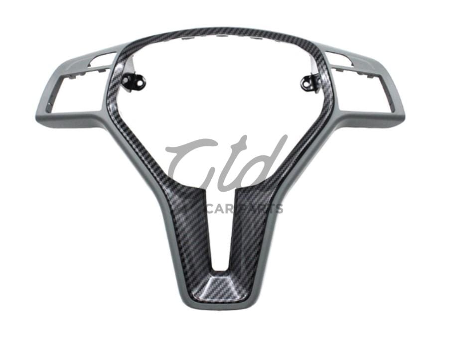 Moldura 25mm Volante Cinza Claro / Carbono Mercedes-Benz AMG Classe A B C E CLA GLA CLS W176 W246 W204 W212 2011-2019