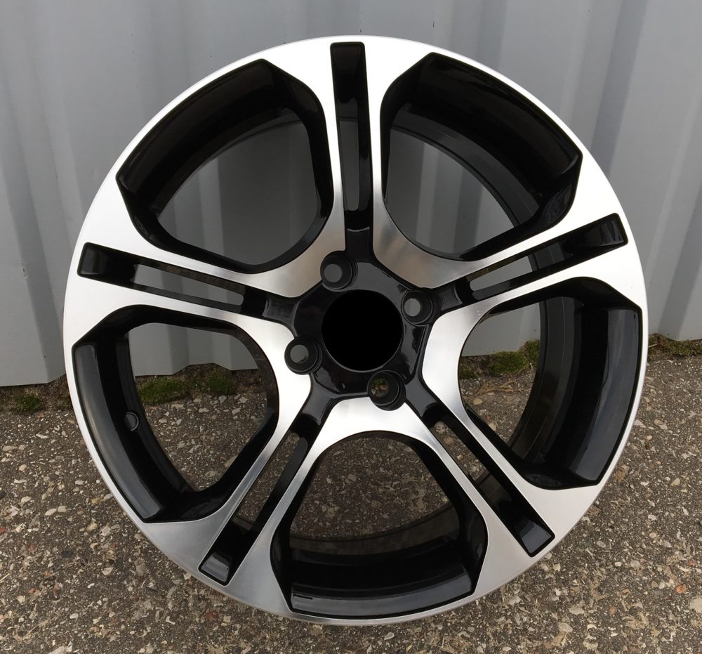 Jante Renault 17x7 ET42 4x100 - Black Polished+Powder Coating