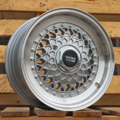 Jante RACIN 13x6 ET25 4x100|4x114.3 - Silver+Polished Lip