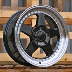 Jante BMW HE750 R17x8 ET34 5x120 - Black+Polished Lip