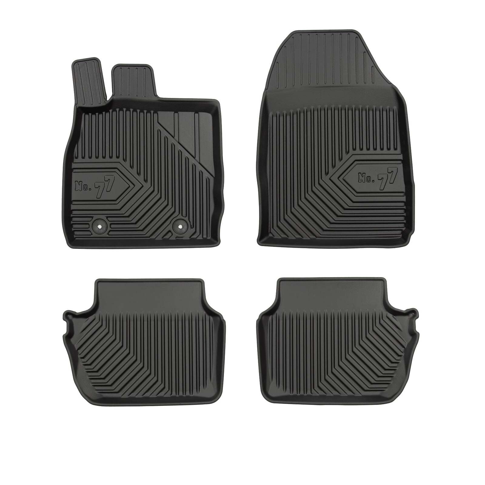 PACK 4 TAPETES BORRACHA NO.77 FORD FIESTA VI 2008-2017