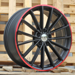 Jante VW I0383 R19x8 ET45 5x112 - Black Half Matt+Red Lip