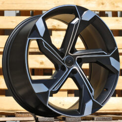 Jante AUD R23x10 ET15 5x112 - Black Polished Half Matt