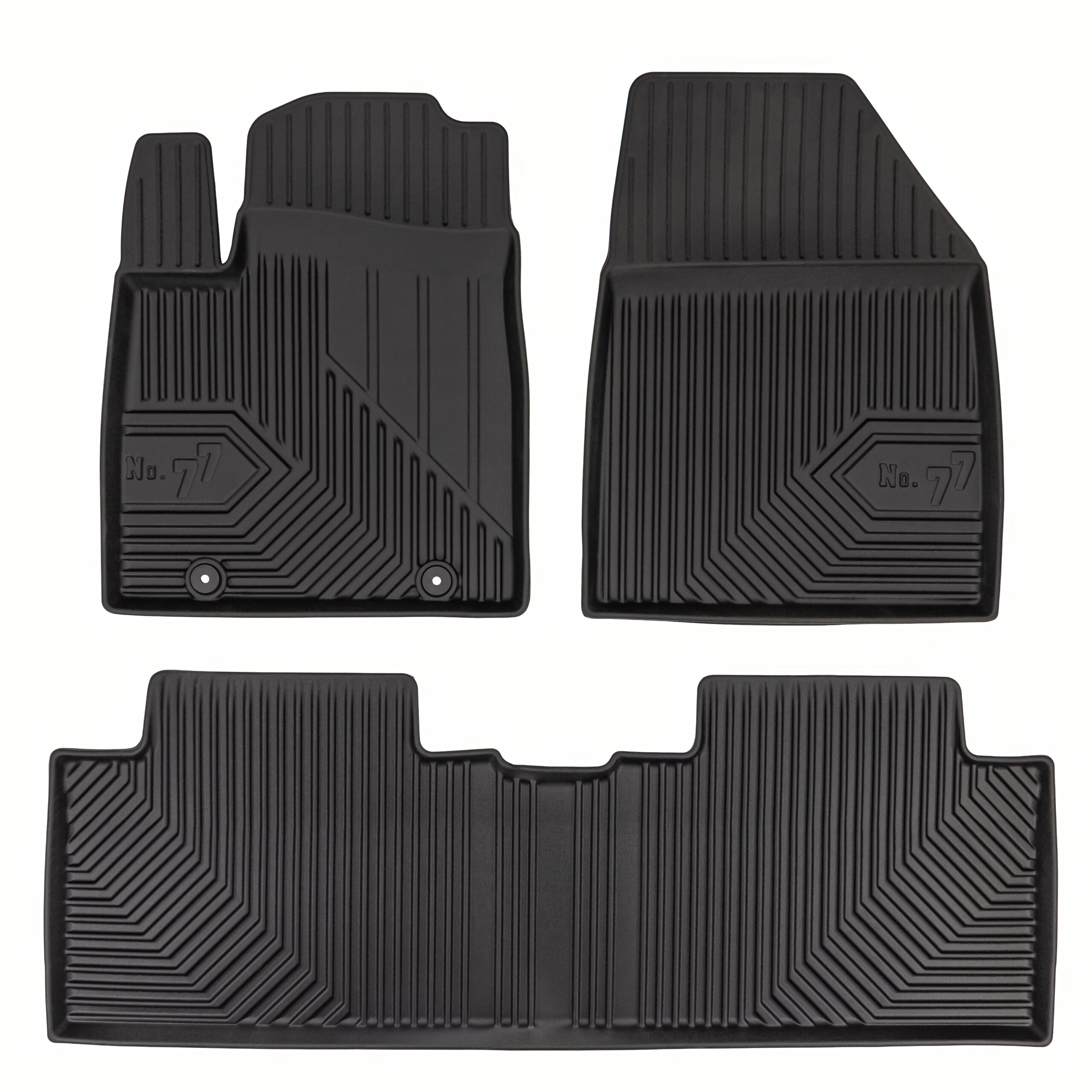 PACK 3 TAPETES BORRACHA NO.77 BYD ATTO2 SUV 2024-2026