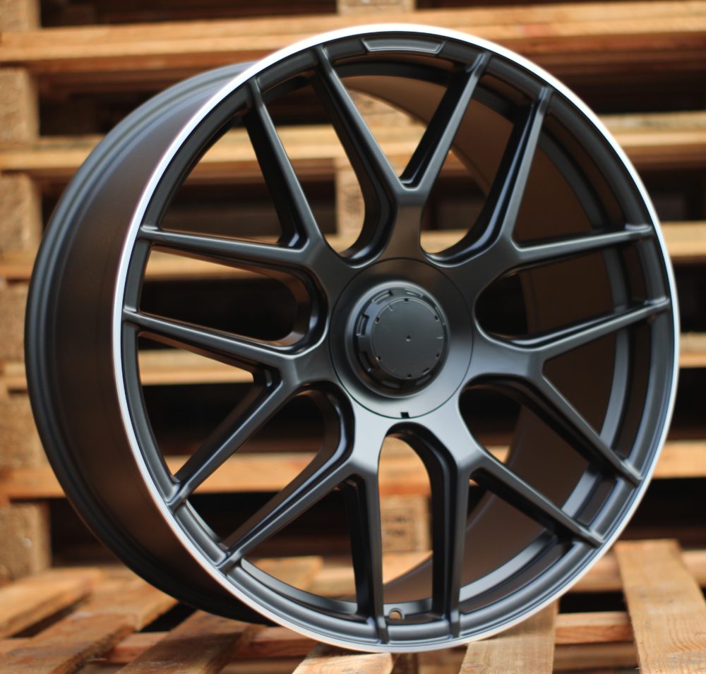Jante MER R20x9 ET44 5x112 - Black Half Matt+Polished Lip
