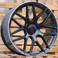 Jante Mercedes 23x10 ET33 5x130 - Black+Polished Lip