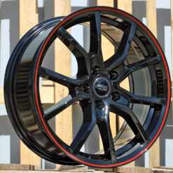 Jante RACIN 17x7 ET40 5x105 - Black+Red Line