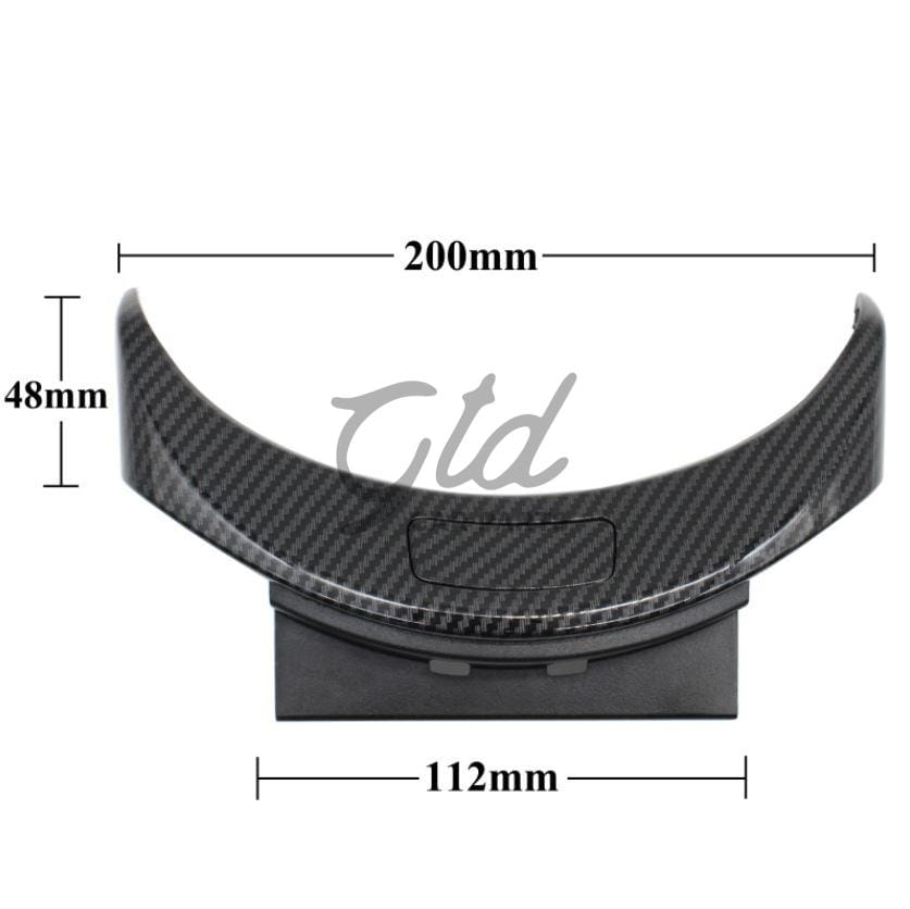 Friso Carbono Brilhante Botão Consola 200mm Mercedes-Benz Classe C GLC W205 W253 2014-2021 - Image 3