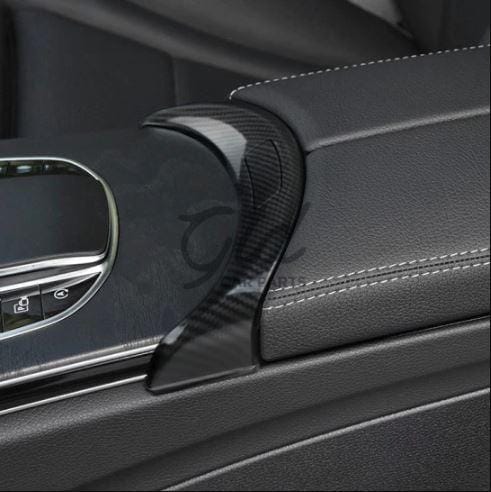 Friso Carbono Brilhante Botão Consola 200mm Mercedes-Benz Classe C GLC W205 W253 2014-2021 - Image 2