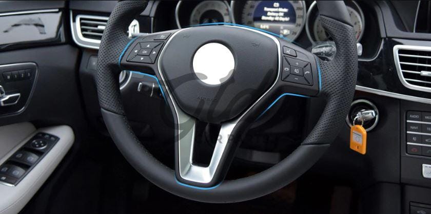 Moldura 35mm Volante Preto/Cromada Mercedes-Benz AMG Classe A B C E CLA GLA CLS W176 W246 W204 W212 2011-2019 - Image 5