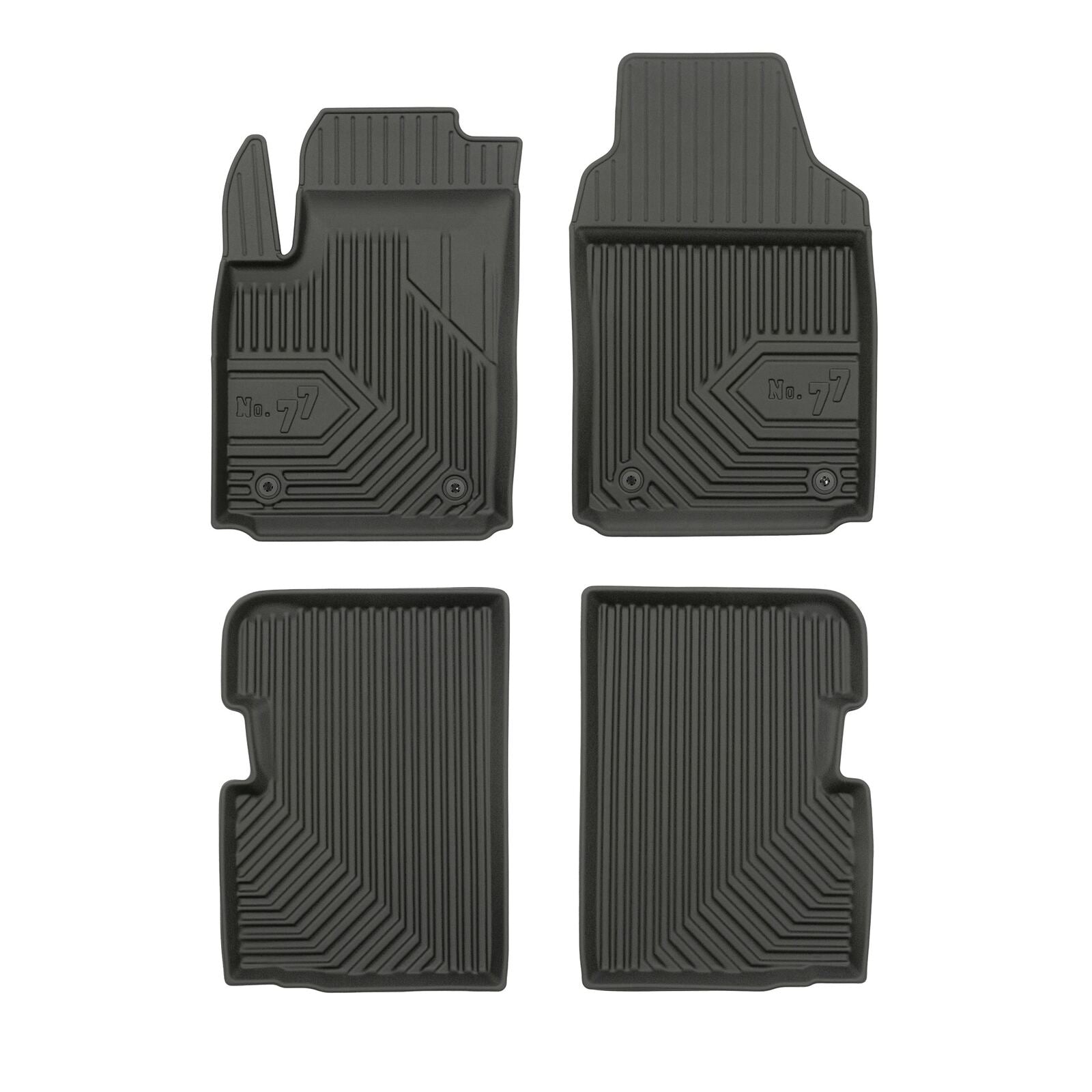 PACK 4 TAPETES BORRACHA NO.77 FIAT 500 2007->
