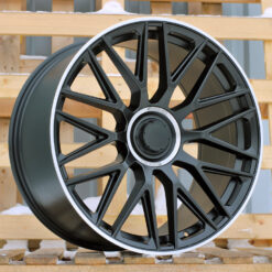 Jante MER B1766 R18x8 ET43 5x112 - Black Half Matt+Polished Lip