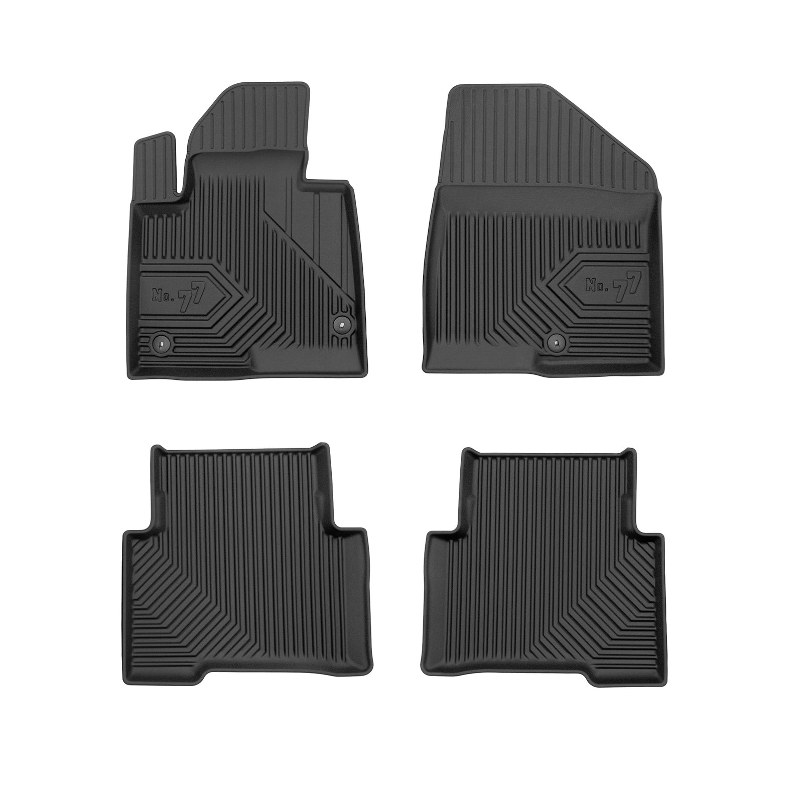 PACK 4 TAPETES BORRACHA NO.77 HYUNDAI SANTA FE III 2012-2018