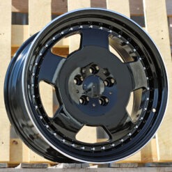Jante MER B5852 R18x8 ET35 5x112 - Black+Polished Lip