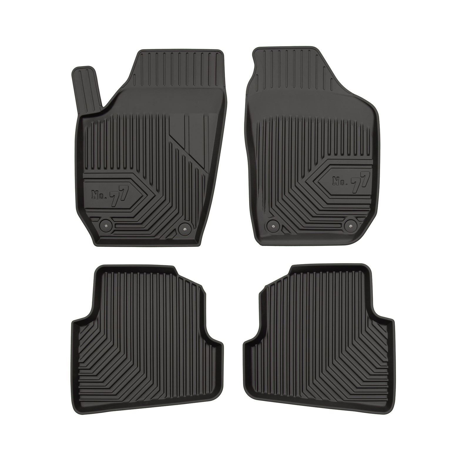 PACK 4 TAPETES BORRACHA NO.77 VOLKSWAGEN POLO IV 2001-2009