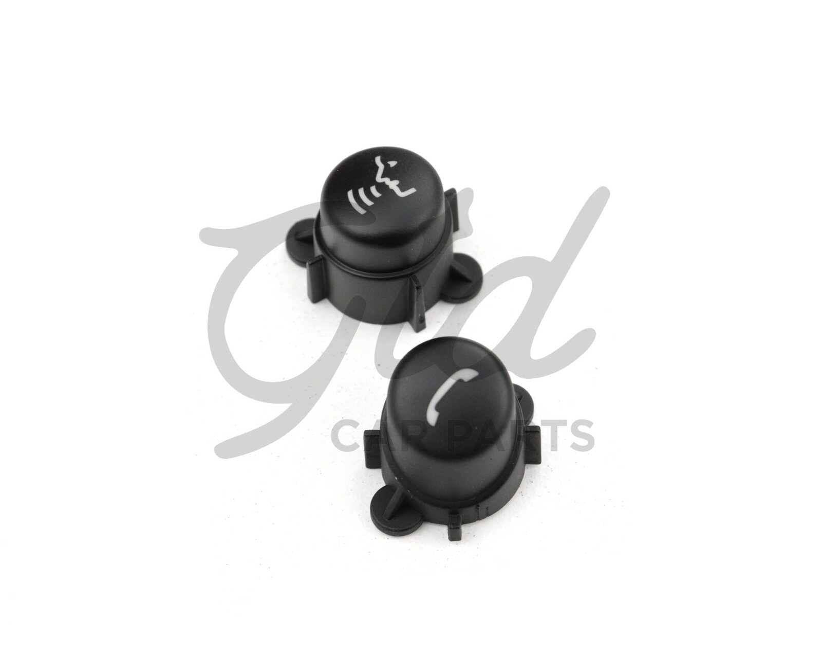 Conjunto de 2 Botões Pretos Esquerdos Volante Mini Clubman Coupe Roadster Countryman Paceman R55 R56 R57 R60