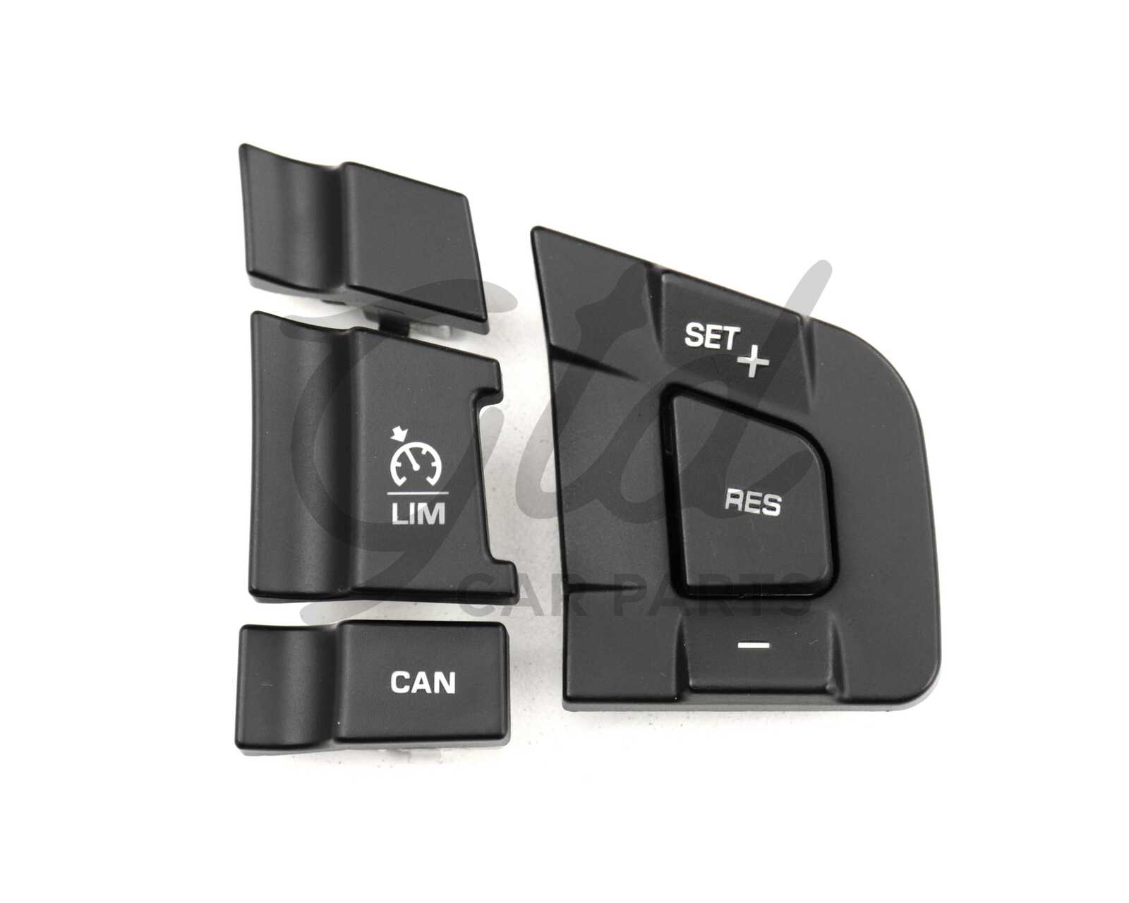 Conjunto de 5 Botões Pretos Direitos Volante Land Rover Discovery Jaguar XF XE F-PACE C-PACE