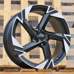 Jante VW YF5754 R18x7.5 ET45 5x112 - Black Polished Half Matt