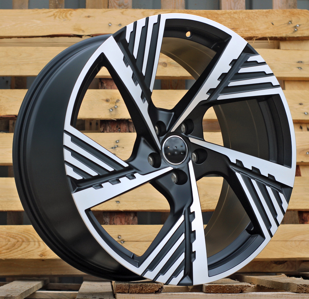 Jante Audi 19x8 ET45 5x112 - Black Polished Half Matt