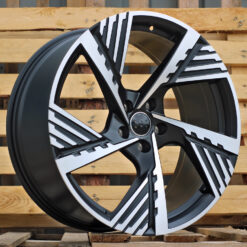 Jante AUD R22x9.5 ET36 5x112 - Black Polished Half Matt