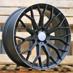 Jante Mercedes R19x8 ET35 5x112 - Black Half Matt+Polished Lip