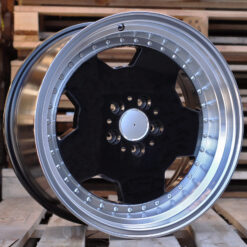 Jante Mercedes 17x8 ET25 5x112 - Black+Polished Lip