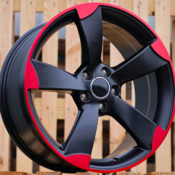 Jante Audi 18x8 ET45 5x112 - Black+Red Line