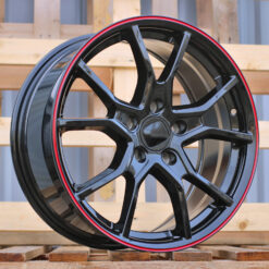 Jante HOND B1418 R17x7.5 ET45 5x114.3 - Black+Red Line
