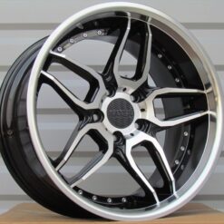 Jante HAXER R18x10 ET15 5x120 - Black Polished+Powder Coating