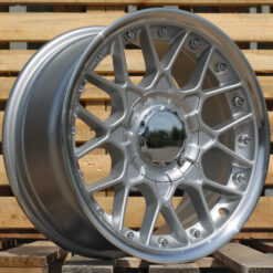 Jante HAXER R15x7 ET25 4x100|4x114 - Silver+Polished Lip