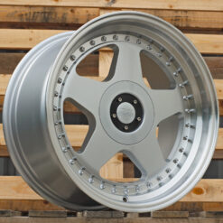 Jante RACIN L2585 R17x8 ET25 5x112|5x120 - Silver+Polished Lip